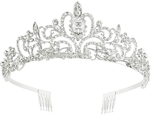 LATRAT Regina Kristall Diadem Kamm für Braut Prinzessin Damen Mädchen Krone Pageants Teile Geburtstag Mädchen Crown Tiara Strass Krone Diadem Hochzeit