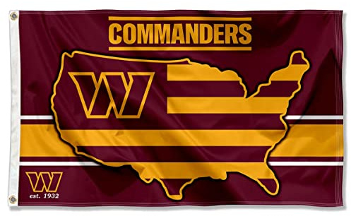 WinCraft Washington Commanders Nation USA American Country Large Pole Flag