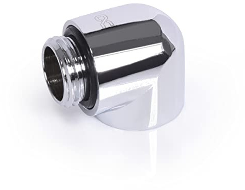 Alphacool 17595 Eiszapfen L-Verbinder G1/4 AG auf G1/4 IG - chrom Wasserkühlung Anschluss