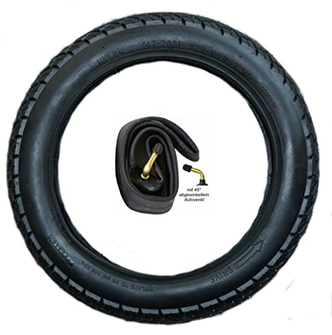 1x 12 Set 47-203 = 12 1/2 x 1.75 x 2 1/4 CBK-MS Kinderwagen Kinder Rad Reifen + Schlauch mit 45° Winkel Autoventil