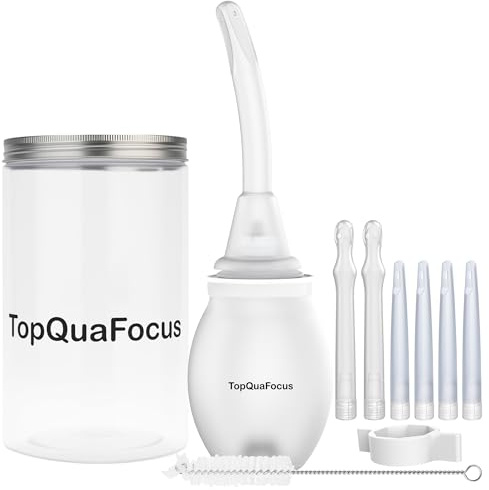 TopQuaFocus 14.5oz grand kit d'ampoules enema douche ampoules pour hommes femmes Colon Cleansing femmes soins lavement - sans bpa et PHTALATES transparent