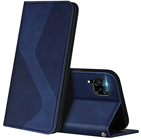 ZONNAVI Funda para Huawei P40 Lite, Funda Libro de Cuero con Ranura para Tarjeta y Magnético, Wallet Flip Caso Cubierta Case Carcasa para Huawei P40 Lite (Azul)