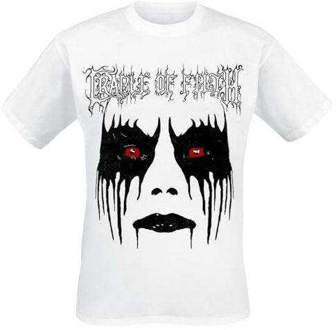Cradle of Filth T Shirt Dani Make Up Band Logo Official Unisex White