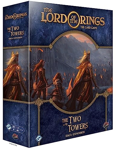 Fantasy Flight Games Der Herr der Ringe LCG: Die Zwei Türme Saga-Erweiterung, Kartenspiel, ab 14 Jahren, 1-4 Spieler, 30 Minuten Spieldauer