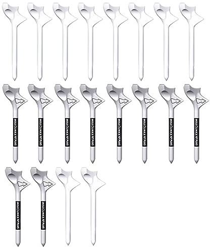 Washranp Golf-Tees, 20 Stück, professionelle Kunststoff-Golf-Tees, 8,9 cm lang, Golftees, 10 Grad schräge Einführung, reduziert Reibung, Golf-Zubehör für Golfliebhaber, Anfänger, schwarz