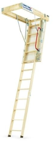 Keylite KYL07 Loft Ladder 700 x 1000mm Timber | 3 Section Ladder, Folding, Fully Assembled