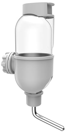 Automatischer Wasserspender für Kaninchen, Hasen, Meerschweinchen, Hamster, Chinchilla, Frettchen - Hängende Trinkflasche (Grau)