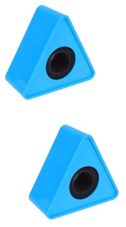 Toyvian 2stücke Mikrofon Logo Ständer Aus Dreieck Blau Professioneller Interview-mikrofon-schutz Für Einfach Zu Bedienen Tragbares Design Für Interviews Und Präsentationen