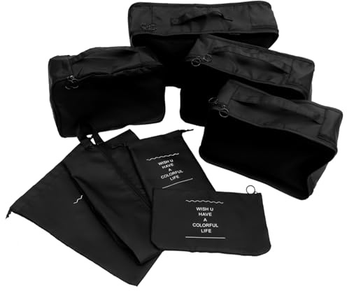 SAFIGLE Juego 8 Uds. set organizadores maletas viaje cubos embalaje para viajes organizadores maletas travel organizer bag organizador bolso bolsas ropa almacenaje valija