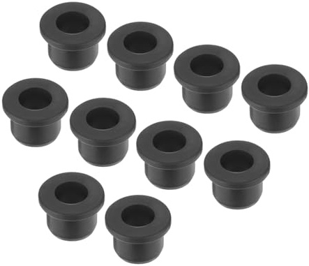 sourcing map 10Pcs T Shape Rubber Grommet Mount Dia 14mm ID 9mm H 12mm Black Seal Protection Cable Grommets Flexible for Cable Pipe
