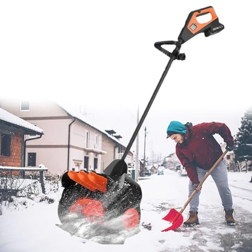 GESAIDES Pala Quitanieves inalámbrica sin Escobillas de 41 cm, 2 Baterías y Cargador incluidos, Soplador de Nieve inalámbrico, para Limpiar Entradas de Vehículos, Patios y Terrazas