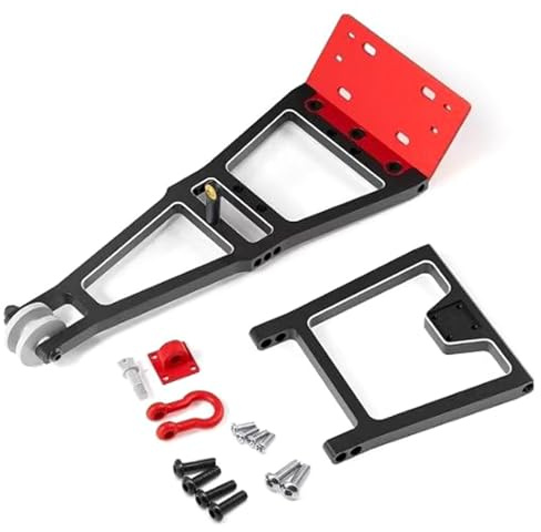 Asyduey Sirve/Cabrestante de Doble Stent para Camión de Rescate/Grúa con Brazo de Grúa para Chasis LCG Capra SCX10 TRX4 RC Crawler 1/10