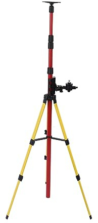 Telescopic Lazer Level Pole, Stainless Steel Lazer Level Tripod Adjustable Lazer Mounting Pole with 1/4 Thread and 5/8 Thread Adapter, 1.14 to 3.88m / 44.9 to 152.8in