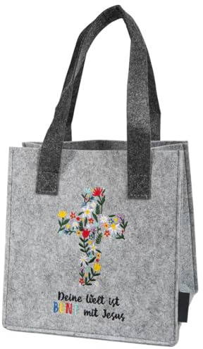 Geschenktasche Filz Deine Welt ist bunt mit Jesus