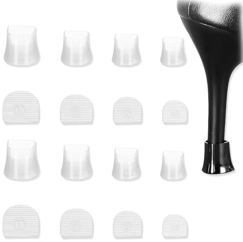 JEYORZY 8 Paar Absatzschoner High Heels, Ersatz Sohlenschutz Fersenpolster, Absatzschoner für High Heels, Antirutsch Heel Protector, Tanzschuhe Absatzschutz, High Heel Protector, Transparent