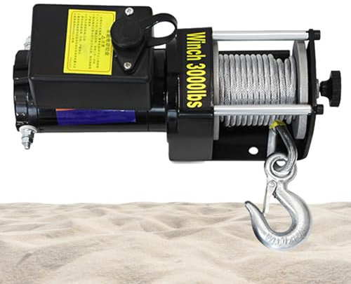 Verricello elettrico resistente, impermeabile 12 V/24 V, con telecomando, ideale per rimorchio fuoristrada, recupero sabbia e sollevamento veicoli