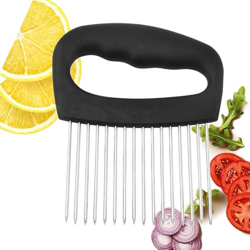 Affettacipolle Sottili | Affettatrice Verdure con Porta - Utensile da Cucina Multiuso, Batticarne Acciaio Inossidabile per Alimenti