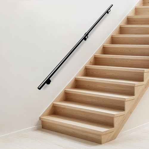 SZITW Barandilla de Loft para Interiores, Antideslizante, de 30 a 6 m, de Metal, para Montaje en Pared, con herrajes, de Hierro Forjado Industrial (570 cm)