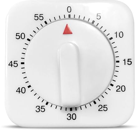 Kitchen Timer, Egg Timers for Boiling Eggs, Timers for Cooking, Precise 0-60 Minute Timing, Easy-to-Use, Elegant White Design, Portable Cooking Assistant