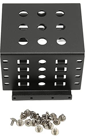 PUSOKEI Ihålig Design med Hög Hårdhet 2,5 Hårddiskhållare Aluminiumlegering Hårddiskmonteringsställ Utvidgning Av Utrymme för IDE 4-pack och IDE Metallmonteringsfäste för Spelälskare Silver (Svart)
