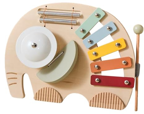 Musikspielzeug für Kleinkinder – niedliches Percussion-Spielset für Kleinkinder, Lernspielzeug mit Xylophon-Sound, interaktives Musik-Aktivitätsset für D
