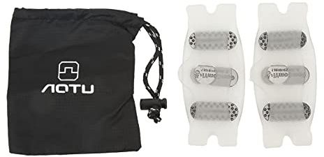 XOYIXOYI, für Steigeisen-Traktionsklampen, langlebiges Silikon mit 5 Edelstahlspikes, rutschfest, für Sportwander-Bergsteigerstiefel, für ältere Kinder