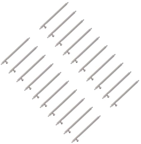 iplusmile 20 Piezas de Pasadores de de Reloj de Acero Inoxidable Doble para Conexión de Correas Metálicas en Relojes
