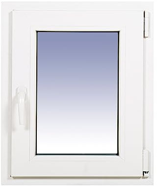 Ventanastock PVC 500x600 Practicable Oscilobatiente Derecha 1 hoja con vidrio Carglass (Climalit Mate)