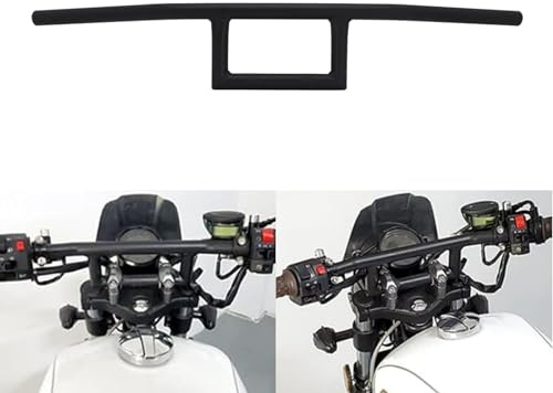 AnXin Motorcycle 7/8 Handlebar Cafe Racer Box Window Attack Style Handlebars 22MM Universal For Cruiser Bobber Custom Application Black