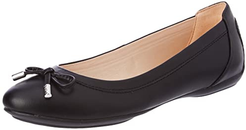 Geox Femme D Charlene Ballet Flat, Black, 35 EU
