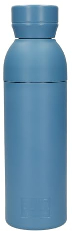 BUILT Planet Bottle, Eco-Wasserflasche, recycelt aus 15 Plastikflaschen, Auslaufsicher, Wiederverwendbar, BPA-frei, Blau, 500ml Kapazität