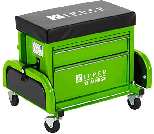 Zipper Mobiler Montagehocker mit Schubfächer ZI-MHKS3, Grün