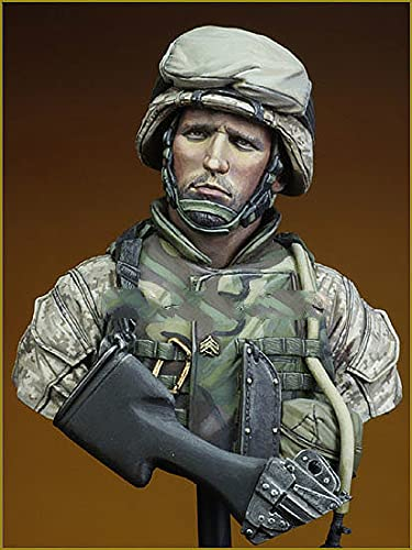 PANGCHENG 1/10 USMC Falludscha Irak 2004 Harzfigur Büste GK Modernes militärisches Thema Unbeschichtet Keine Farbe
