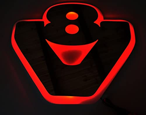 V8 LED-Innenschild, matt, grau, für alle Scania LKWs, 24 V, Rot (54 x 46 cm)