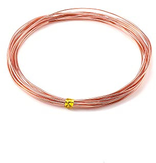 10m Basteldraht 1.0mm, Aluminium Craft Draht Blumendraht Aluminiumdraht Dekodraht Bindedraht für Blumengestecke, DIY Handwerk Dekorieren Schmuck Kranzherstellung, Schmuckdraht zum Basteln,Roségold
