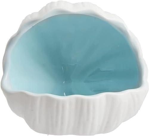 PENCK Betta Aquarium-Dekoration, Keramik-Aquariumhöhle, Muschelform, Fischhaus, Versteck zum Verstecken, Hamsterhaus, Kleintiernest, 13 cm, Blau