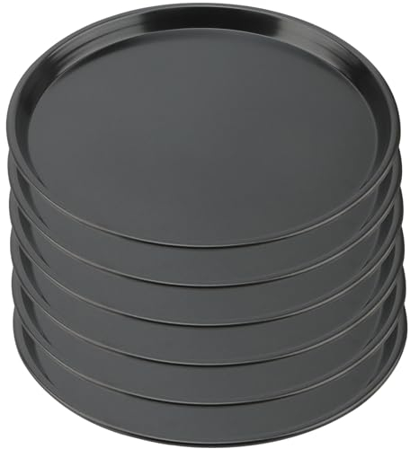 ZEONHEI 6 Pack 10 Inch Non Stick Pizza Tray, Round Pizza Baking Pan for Oven