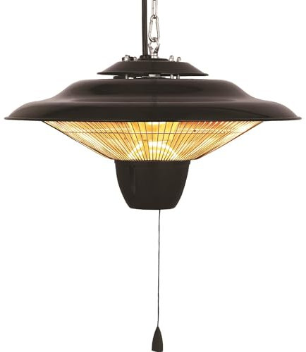 Briconess.com Stufa alogena elettrica da soffitto 1500 W Raggio di Sole Ufo Niklas