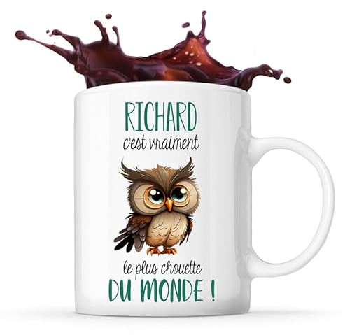 Mug Richard le Plus Chouette | Tasse Prénom Cadeau Anniversaire Noël Humour