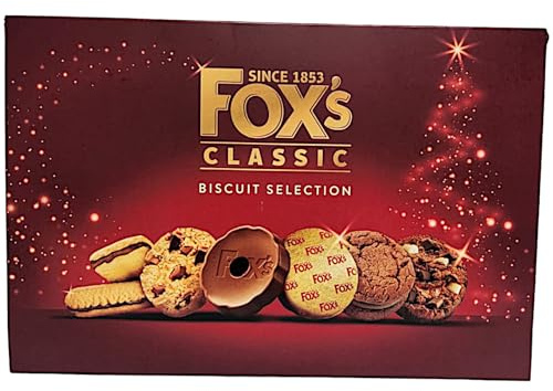 Fox Fabulous Chocolatey Biscuit Selection Assorted Milk White and Dark Chocolate Coated Biscuits 365g & 550g Box with 10 Delicious Biscuits (One Size, Fox's Biscuit Selection 550g)
