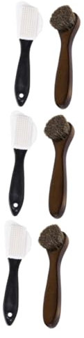 PACKOVE 6pcs Suede Shoe Brush Kit Bristle Brush and Polish for Cleaning and Polishing Shoes