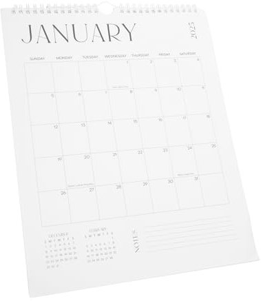 SEWACC Wandkalender Monate Spiralbindung Großer Hängender Kalender Mit Klaren Schriftarten Robuster Papierqualität Für Zuhause Und Büro Minimalistisches Design Mit Viel Platz Für