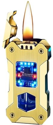 Briquet à kérosène multifonctionnel 2024, grande capacité, fenêtre d'huile visible, briquet en métal pratique, allumage par gravité par induction intelligent, briquet coupe-vent réutilisable (sans car