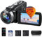HOTPEAK Video Camera Camcorder 4K 42MP, 18X Digital Zoom Video Recorder for Vlogging YouTube, 3” 270° Rotation Screen Compact Travel Cam Corder with 2 Batteries,32GB SD Card, Remote Control