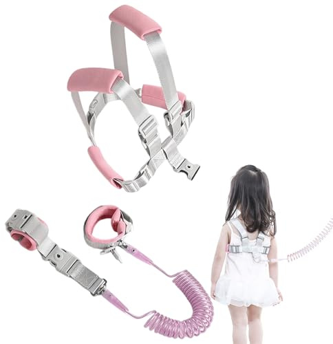 Imbracatura di Sicurezza per Bambini, Xiuyer 2.5M 2 in 1 Anti-Perso Cintura da Polso Cinturino con Blocco Guinzaglio di Sicurezza per Ragazzi e Ragazze Passeggio