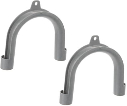 TOGEVAL 2pcs Washing Machine Drain Hose Hook U-bracket for Wall Mounted Hose Holder Use Washing Machine Drain Pipe U-clamp