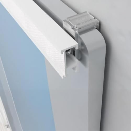 Byour3 - Soporte Barra Visillos de Paneles SIN PERFORAR Rieles Varillas - Gancho Invisible Regulable Para Barras Con Tira Desprendible - Soportes Sin Taladrar Persianas Romanas (1 Par De 6 A 9 mm)