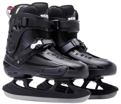 LuminescentDream Hockey Schlittschuh für Mädchen und Jungen Jugend Eishockey Schlittschuhe Eislaufschuhe mit Schnellschnürsystem Push-Lock-Schnalle Edelstahlkufe Optimaler Halt & bequemer Komfort