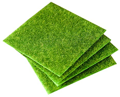 TOYANDONA 8 Piezas De Césped Artificial Decoración De Mini Casa Micropaisaje De Instalar