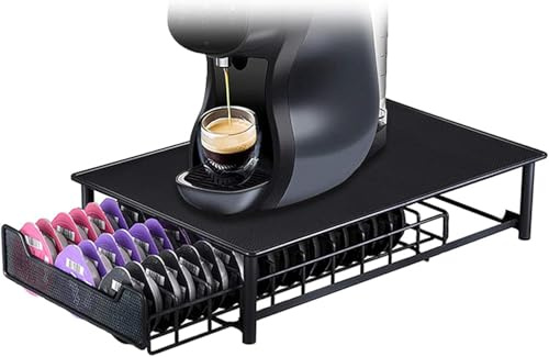 Kapselhållare för Nespresso-kapslar, kompatibel med Tassimo kapslar, förvaring för 54 kaffekapslar för kapselmaskin, kapsellåda, kapseldispenser, metallkapselställ